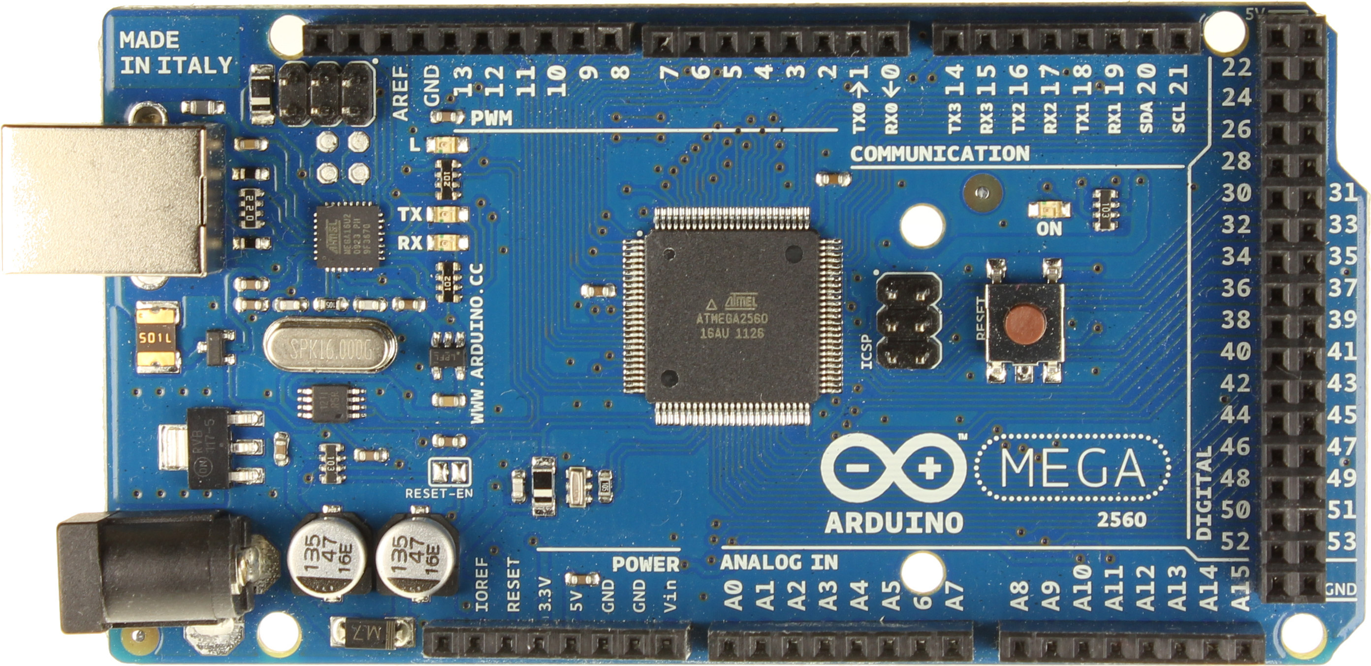 Gambar 1. Arduino Mega2560 Tampak Depan
