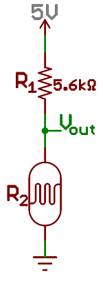 Sebuah fotosel dan resistor membuat sensor cahaya