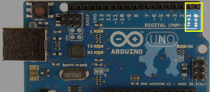 Pin RX dan TX pada Arduino Uno